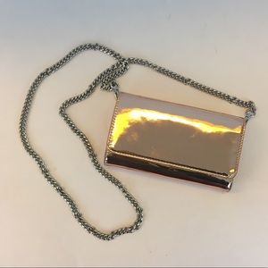 Copper metallic wallet / purse with chain strap!